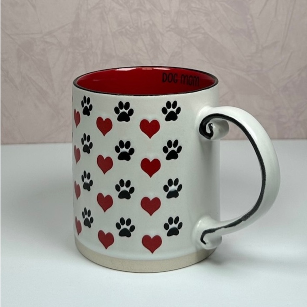Spectrum Designz Dog Mom Heart and Paw Print Mug - Red and Black - Picture 8 of 14